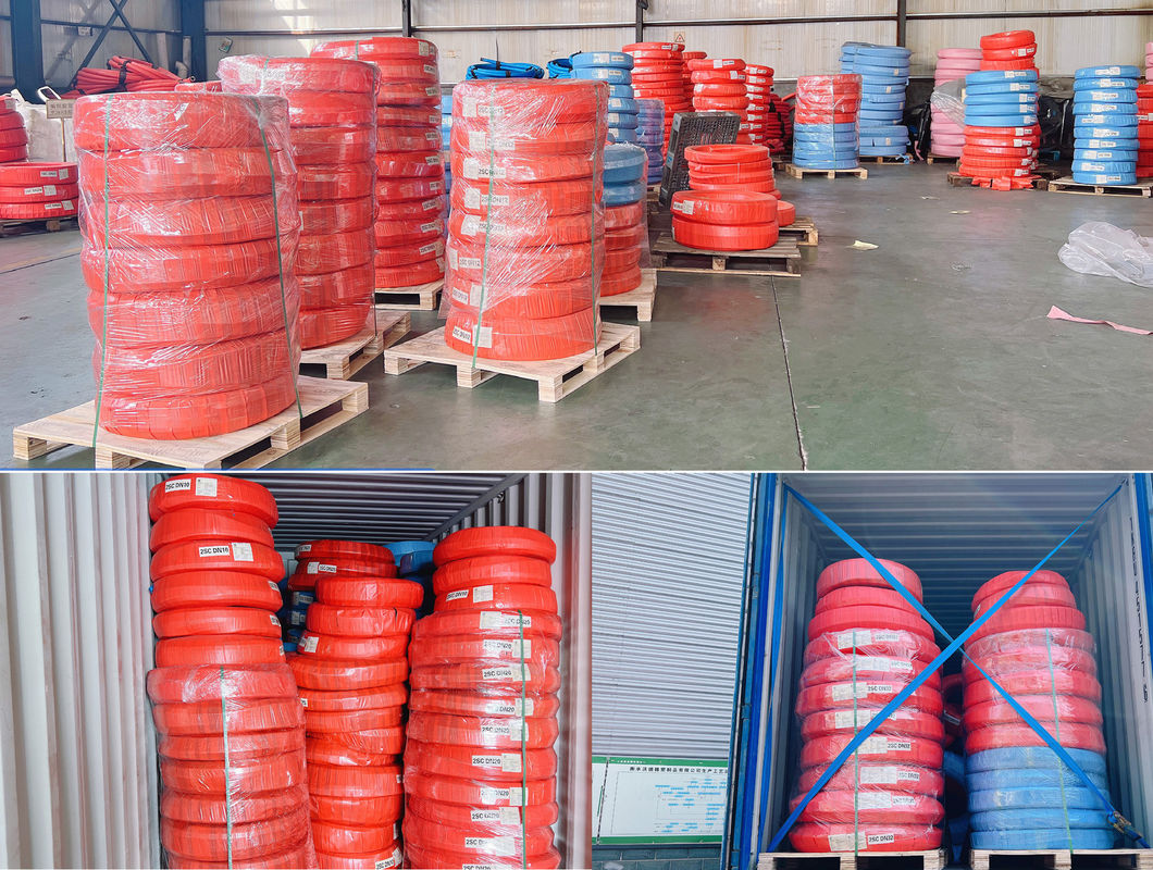 SAE 100 R12 पेट्रोलियम आधारित हाइड्रोलिक तेल के लिए उच्च दबाव सर्पिल हाइड्रोलिक नली